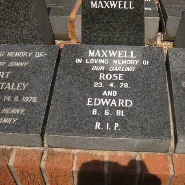 MAXWELL Edward -1981 &amp; Rose -1978