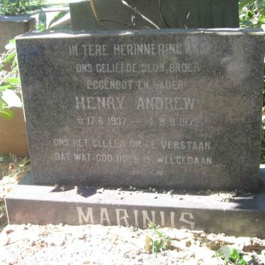 MARINUS Henry Andrew 1937-1972