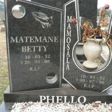 MAMOSALE Johanna  1952-1996 :: PHELLO Betty 1952-2008
