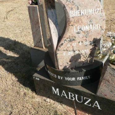 MABUZA Bhekumuzi Leonard 1978-1999