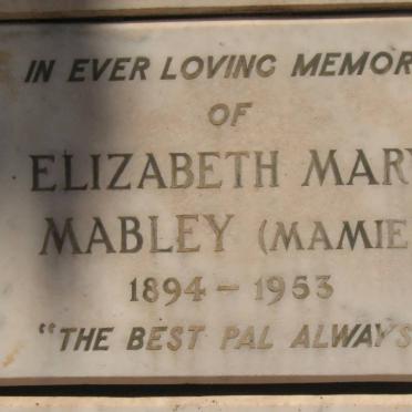 MABLEY Elizabeth Mary 1894-1953