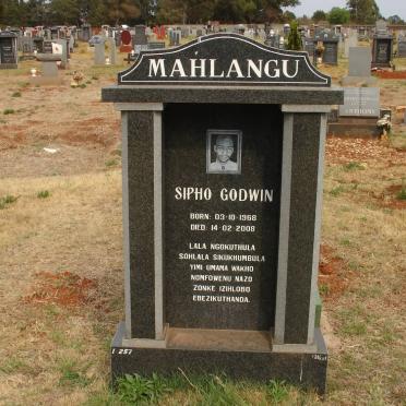MAHLANGU Sipho Godwin 1968-2008