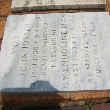 MAHER John Joseph 1900-1976 &amp; Gwendoline May 1905-1985
