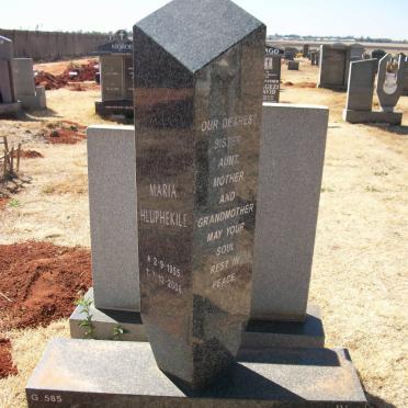 MASHININI Maria Hluphekile 1955-2006