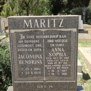 MARITZ Jacomina Hendrina 1902-1976 :: MARITZ Anna Sophia 1917-1981