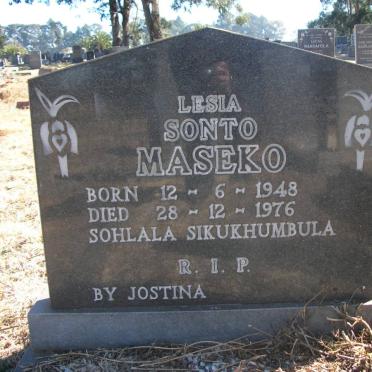 MASEKO Lesia Sonto 1948-1976