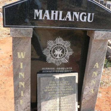 MAHLANGU Winnie Anna 1978-2011