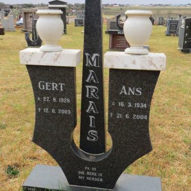 MARAIS Gert 1928-2003 &amp; Ans 1934-2004