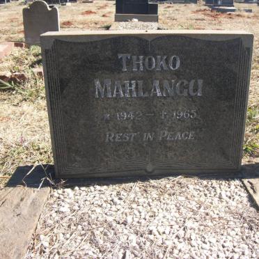 MAHLANGU Thoko 1942-1965