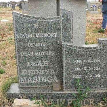 MASINGA Leah Dedeya 1936-2008