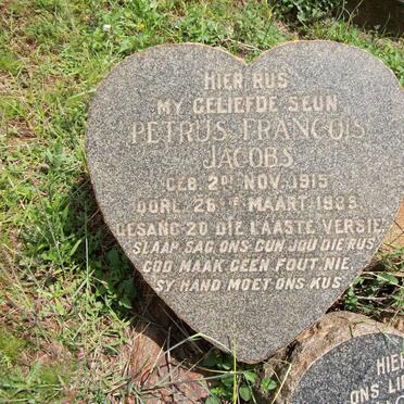 MARAIS C.G.P., Jacobus 1879-1955 :: JACOBS Petrus Francois 1915-1935