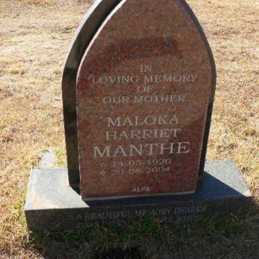 MATHE Maloka Harriet 1920-2004