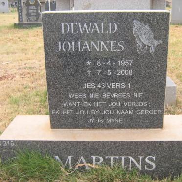 MARTINS Dewald Johannes 1957-2008