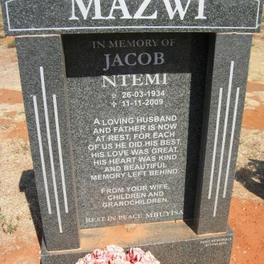 MAZWI Jacob Ntemi 1934-2009