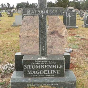 MATSHIKIZA Ntombenhle Magdeline 1949-2007