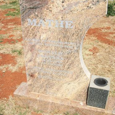 MATHE  Ronald Fanyana 1964-2009