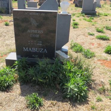 MABUZA Alphews Fanie 1943-2009
