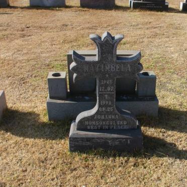 MAYIMBELA Johanna Nomsombuluko 1965-1998