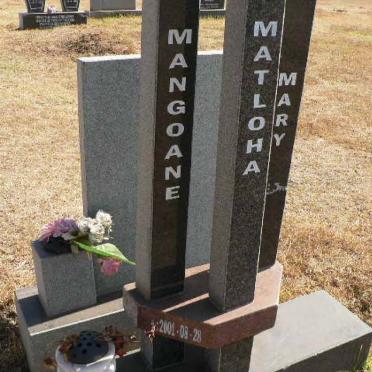 MANGOANE Matloha Mary 1919-2001
