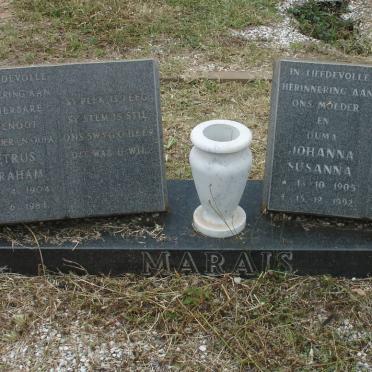 MARAIS Petrus Abraham 1904-1984 &amp; Johanna Susanna 1905-1992