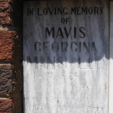 MANSFIELD Mavis Georgina 1926-1994