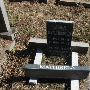 MATHIBELA Mirriam Mmaliphoofalo 1923-1969