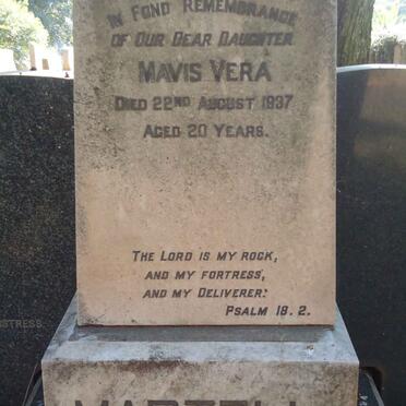 MARTELL John -1962 &amp; Mary Emeline -1953 :: MARTELL Mavis Vera -1937