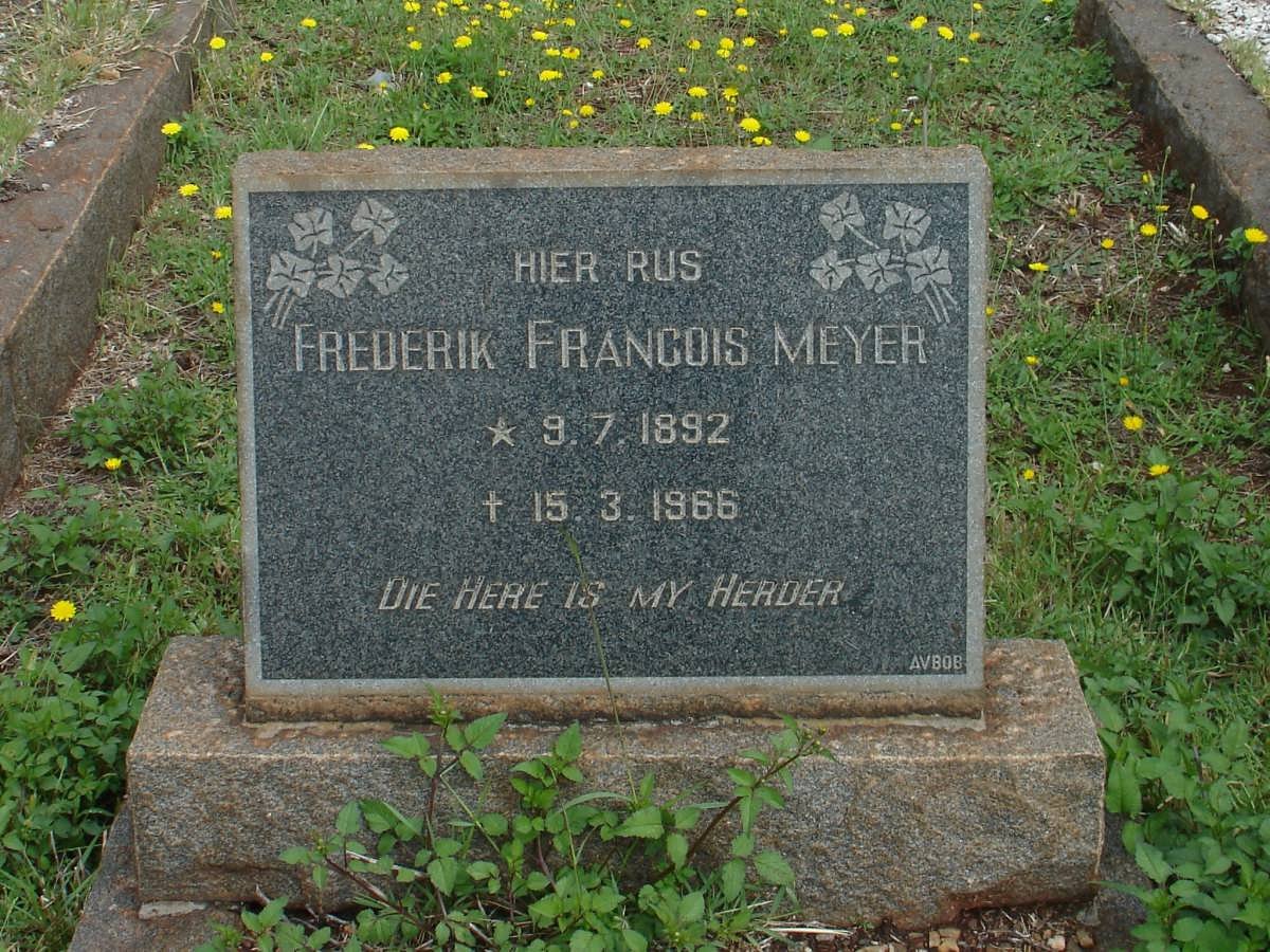 MEYER Frederik Francois 1892-1966