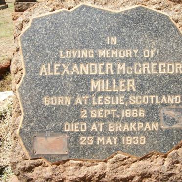 MILLER Alexander McGregor 1866-1938