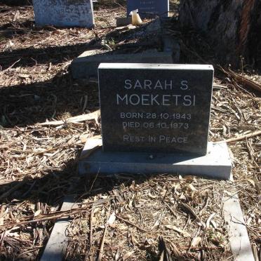 MOEKETSI Sarah S. 1943-1973