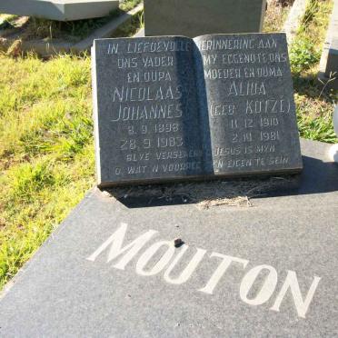 MOUTON Nicolaas Johannes 1898-1983 &amp; Alida KOTZÉ 1910-1981