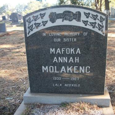 MOLAKENG Mafoka Annah 1930-1967