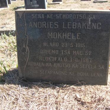 MOKHELE Andries Lebakeng 1915-1967