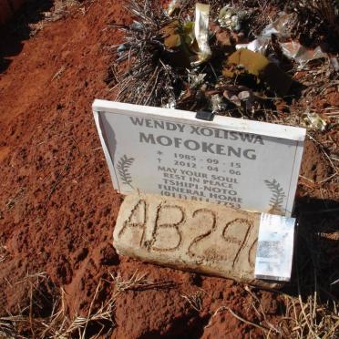 MOFOKENG Wendy Xoliswa 1985-2012