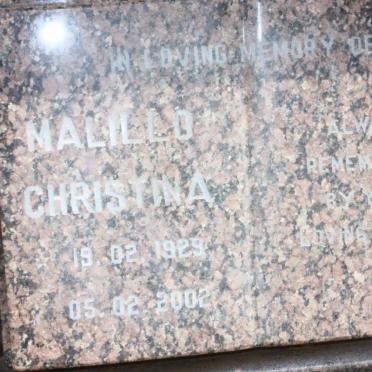 MOKOENA Malillo Christina 1929-2002