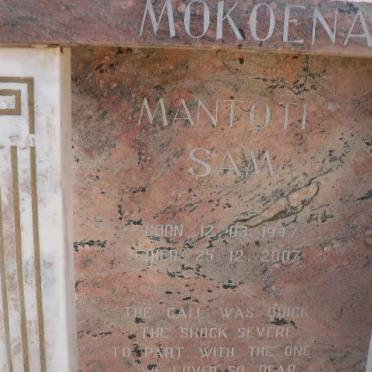 MOKOENA Mantoti Sam 1947-2007