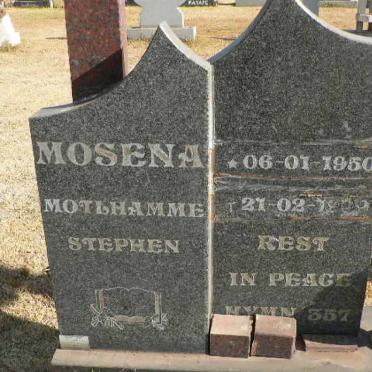 MOSENA Motlhamme Stephen 1950-1999