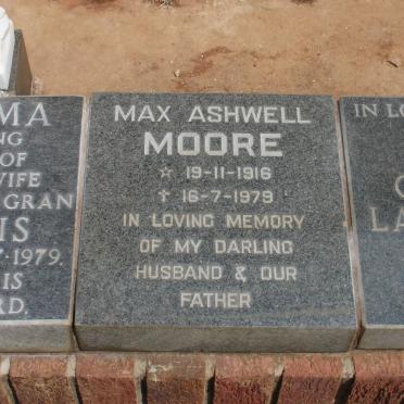 MOORE Max Ashwell 1916-1979