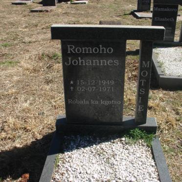 MOTSIE Romoho Johannes 1949-1971