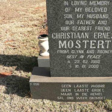 MOSTERT Christiaan Ernest 1960-2000