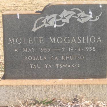 MOGASHOA Molefe 1953-1958