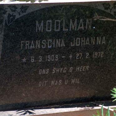 MOOLMAN Franscina Johanna 1909-1972