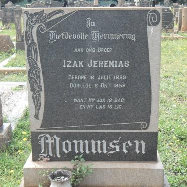MOMMSEN Izak Jeremias 1899-1958