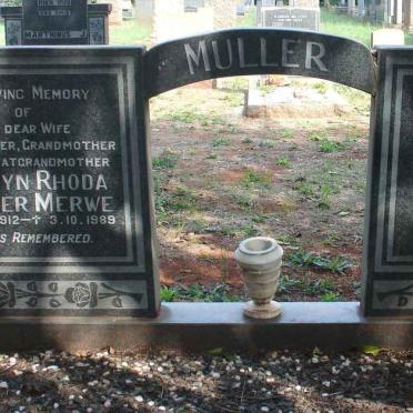 MULLER Louis 1911-1979 &amp; Evelyn Rhoda VAN DER MERWE 1912-1989