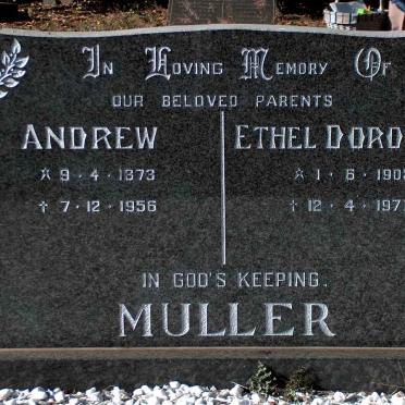 MULLER Andrew 1873-1956 &amp;  Ethel Dorothy 1905-1977