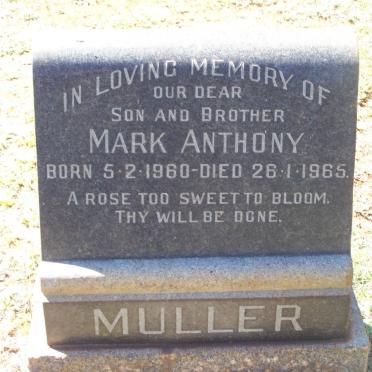 MULLER Mark Anthony 1960-1965