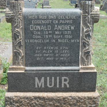 MUIR Donald Andrew 1921-1951