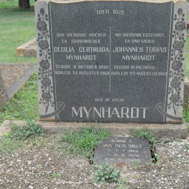 MYNHARDT Johannes Tobias 1889-1943 &amp; Cecilia Gertruida 1892-1963 :: VAN DER WALT Marie E. 1926-1978