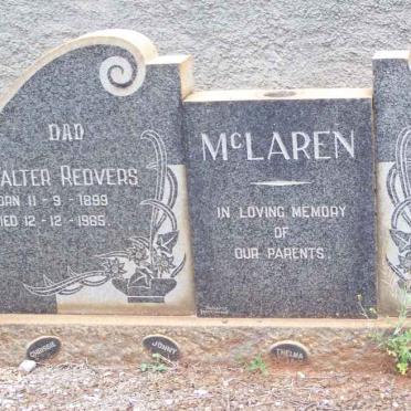 McLAREN Walter Redvers 1899-1965 &amp; Maria Johanna 1903-1960