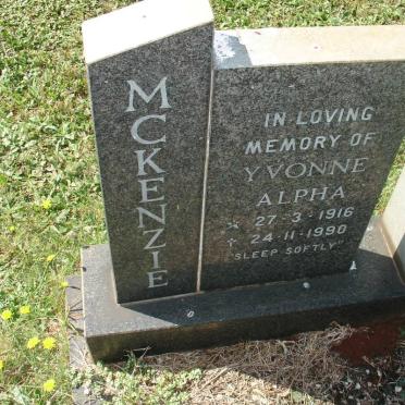 McKENZIE Yvonne Alpha 1916-1990